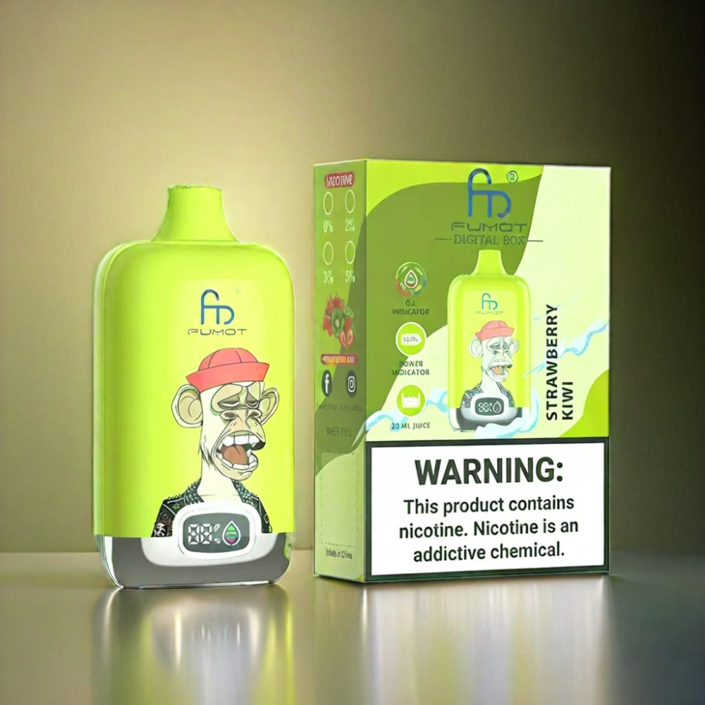 Fumot Tornado Digital Box 12000 Puffs Vape Strawberry Kiwi Fumot Tornado Digital Box 12000 Puffs - Australia Wholesale