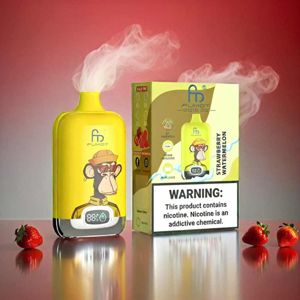 Fumot Tornado Digital Box 12000 Puffs Vape - Strawberry Watermelon Fumot Tornado Digital Box 12000 Puffs - Australia Wholesale