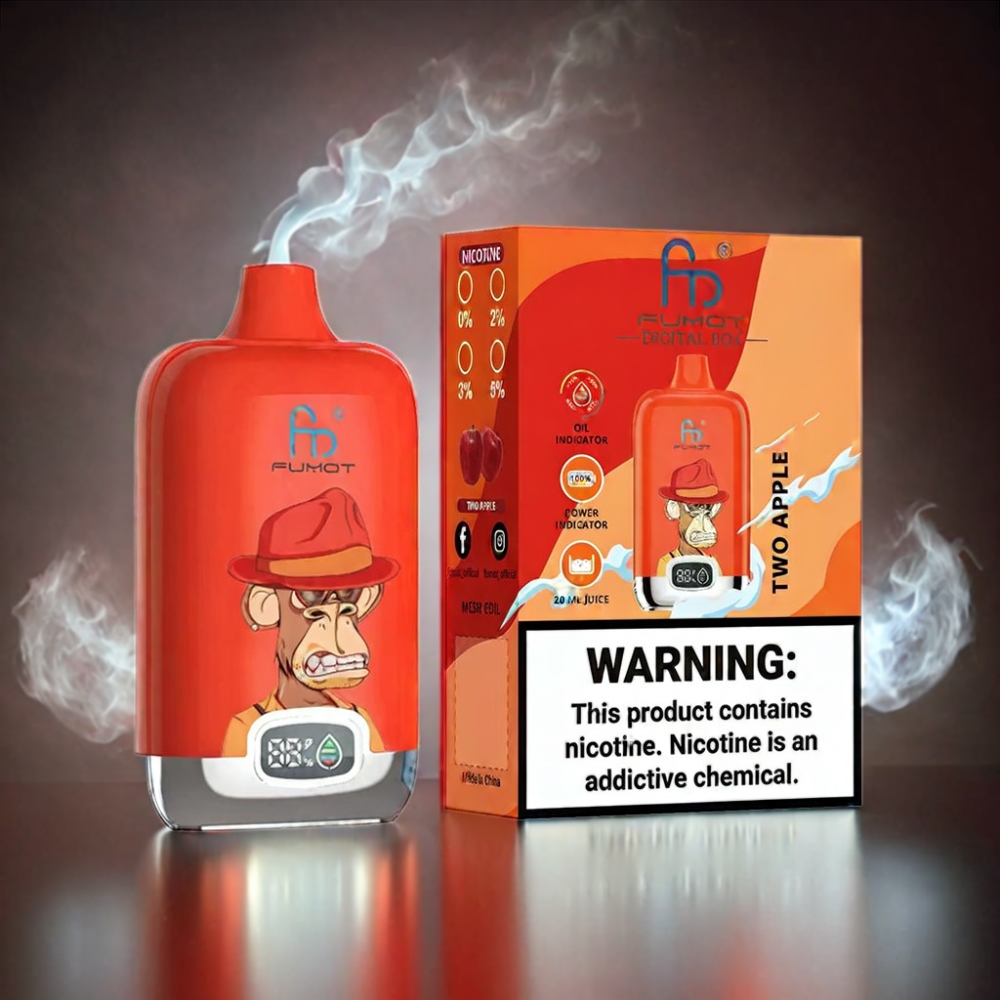Fumot Tornado Digital Box 12000 Puffs Vape (Two Apple)
