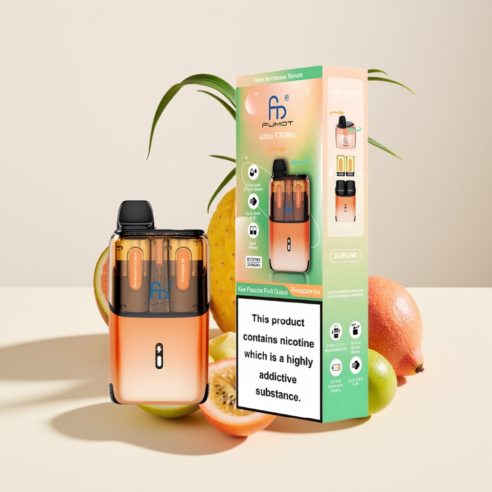 Fumot Ultra T32000 Australia Wholesale 32000 Puffs 24ml 20mg Disposable Vape Kiwi Passion Fruit Guava & Pineapple Ice