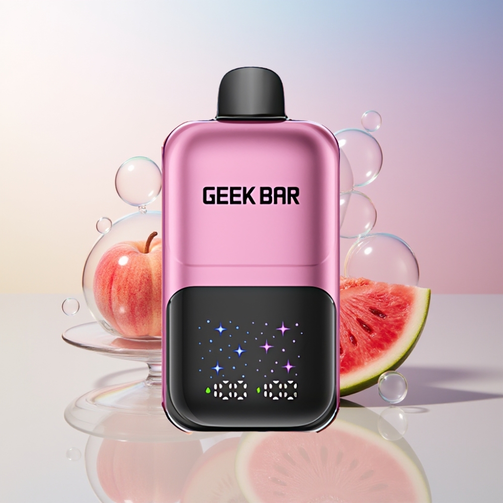 GEEKBAR 2GO Australia Wholesale 20ml 50000 Puffs Dual Tank Disposable Vape Peach & Watermelon