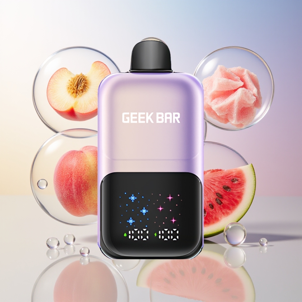 GEEKBAR 2GO Australia Wholesale 50000 Puffs Dual Tank 20mL Disposable Vape Pen Peach Mango Watermelon Ice