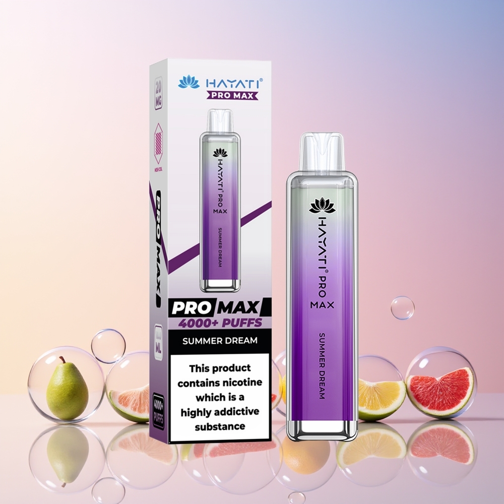 Hayati Pro Max 4000 Puffs Disposable Vape – 1400mAh Rechargeable, 5% Nicotine, Australia Wholesale