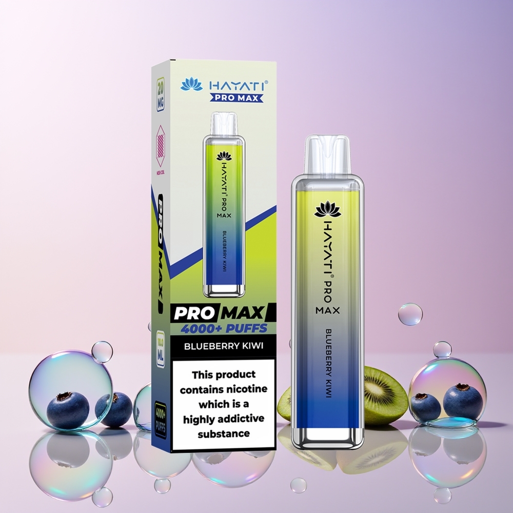 Hayati Pro Max 4000 Puffs Disposable Vape – Rechargeable, 1400mAh Battery, 5% Nicotine, TPD-Compliant | Australia Wholesale