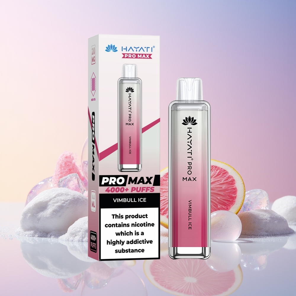Hayati Pro Max 4000 Puffs Disposable Vape – Rechargeable, Dual Mesh Coil, 1400mAh (Australia Wholesale) Vimbull Ice