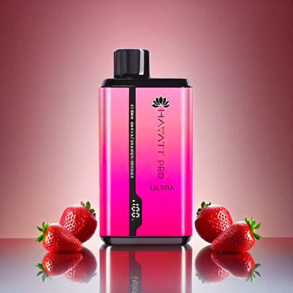 Hayati Pro Ultra 15000 Puffs Strawberry Guava Dragon Berries Vape