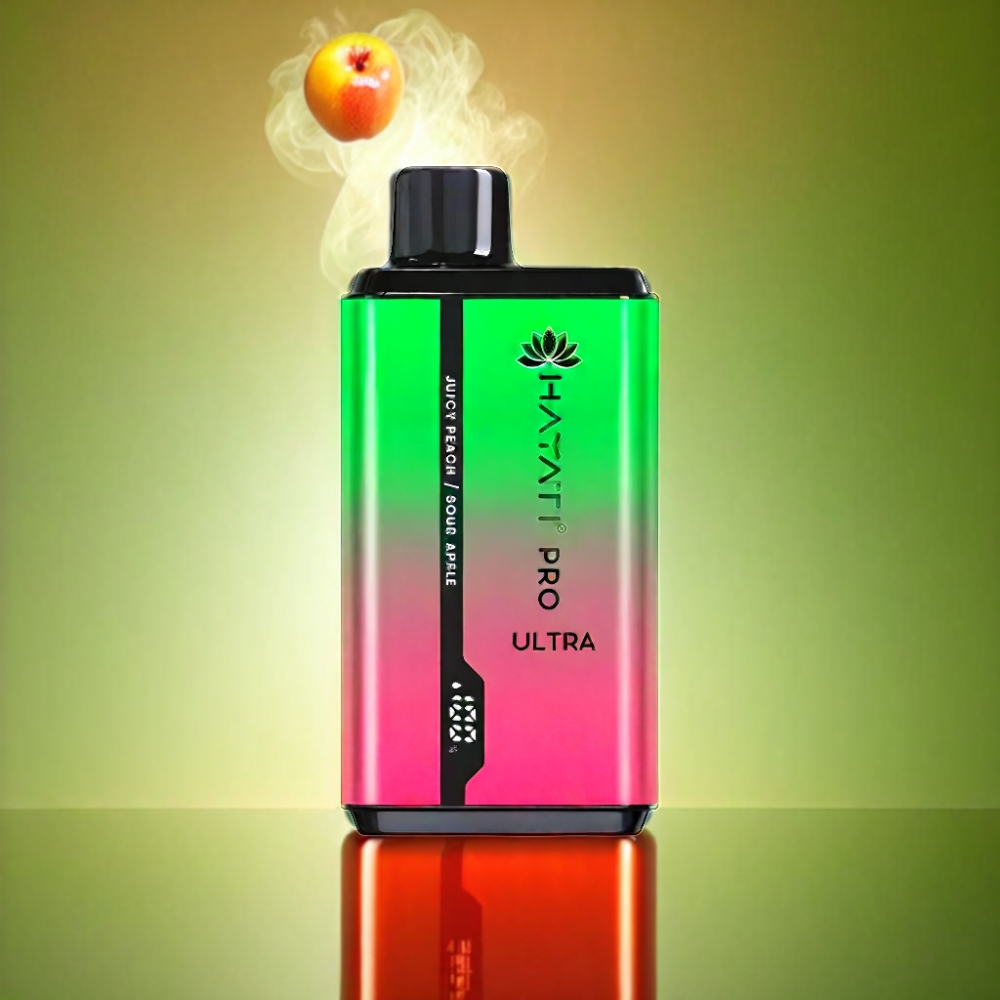 Hayati Pro Ultra 15000 Puffs Vape Sour Apple Juicy Peach