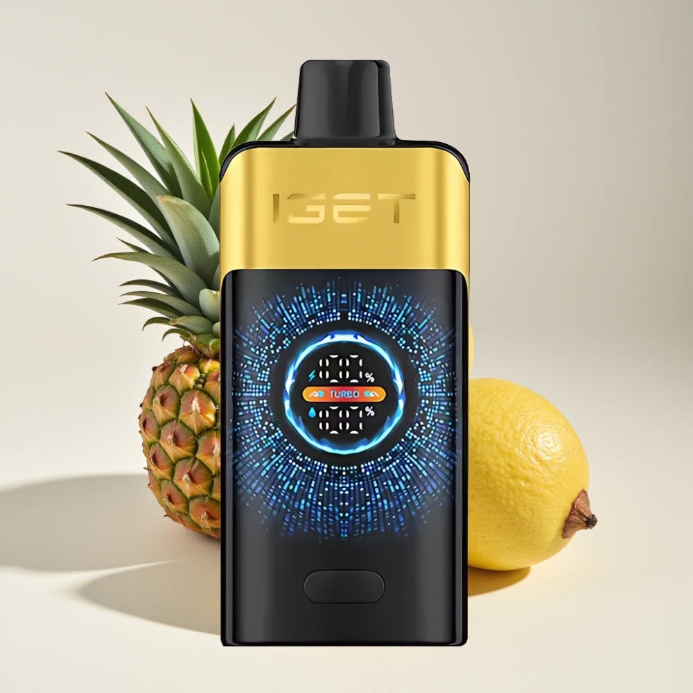 IGET ONE 12000 Puffs Disposable Vape with Turbo Mode, 2700mAh Battery, and Large Curved Screen - Australia Wholesale Kiwi Pineapple