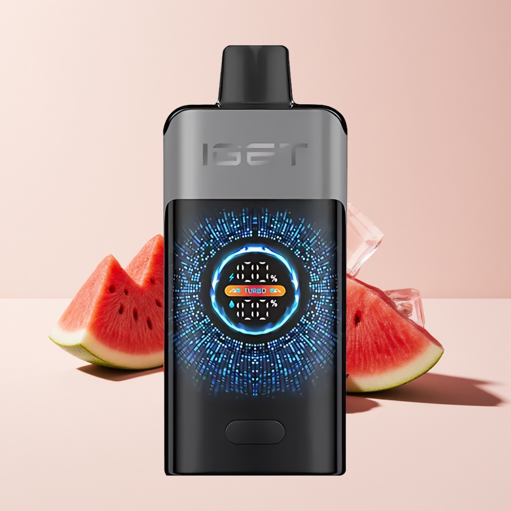 IGET ONE 12000 Puffs Disposable Vape with Turbo Mode, 2700mAh Battery, and Large Curved Screen - Australia Wholesale - Strawberry Watermelon Ice