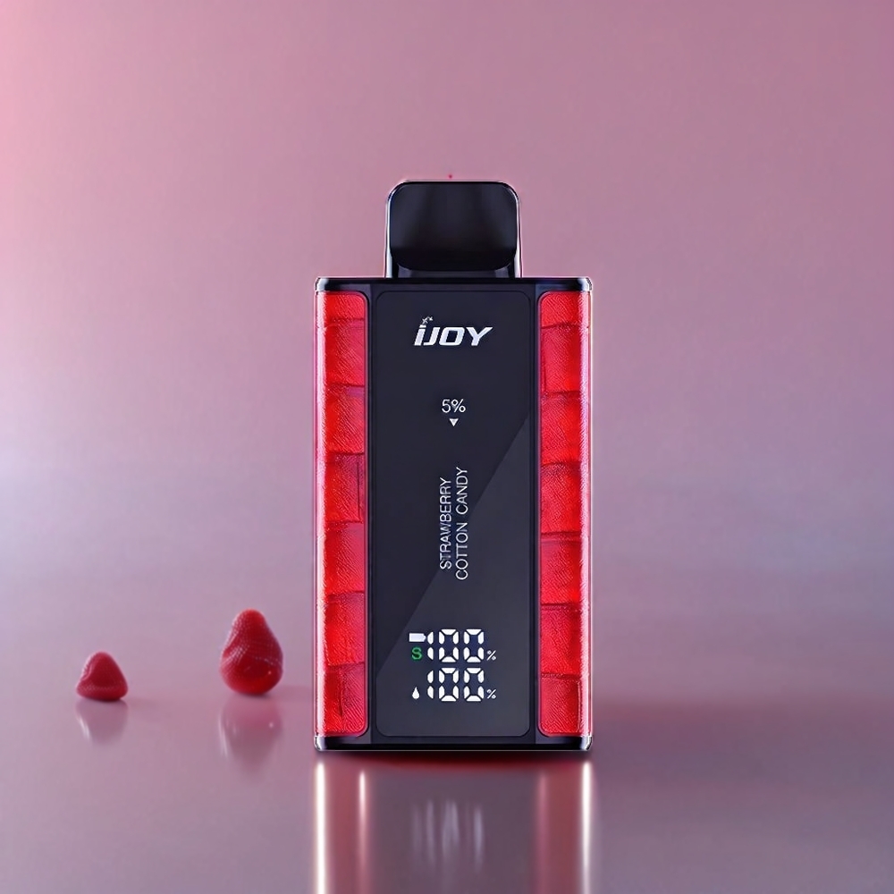 Australia Wholesale IJOY Captain 10000 Puffs Disposable Vape – 18ml 5% Nicotine, Adjustable Power, Type-C Charging, Strawberry Cotton Candy