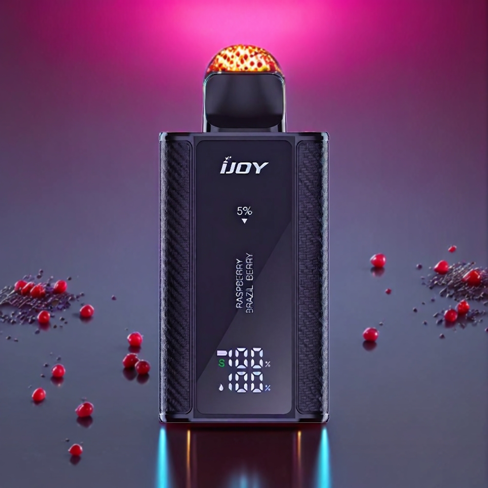 IJOY Captain 10000 Puffs Disposable Vape – 18mL 5% Nicotine, Type-C Charging, Australia Wholesale (Raspberry Brazil Berry)