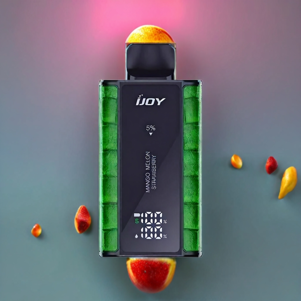 IJOY Captain 10000 Puffs Disposable Vape – 18ml 5% Nicotine, Type-C Charging, Australia Wholesale (Mango Melon Strawberry)