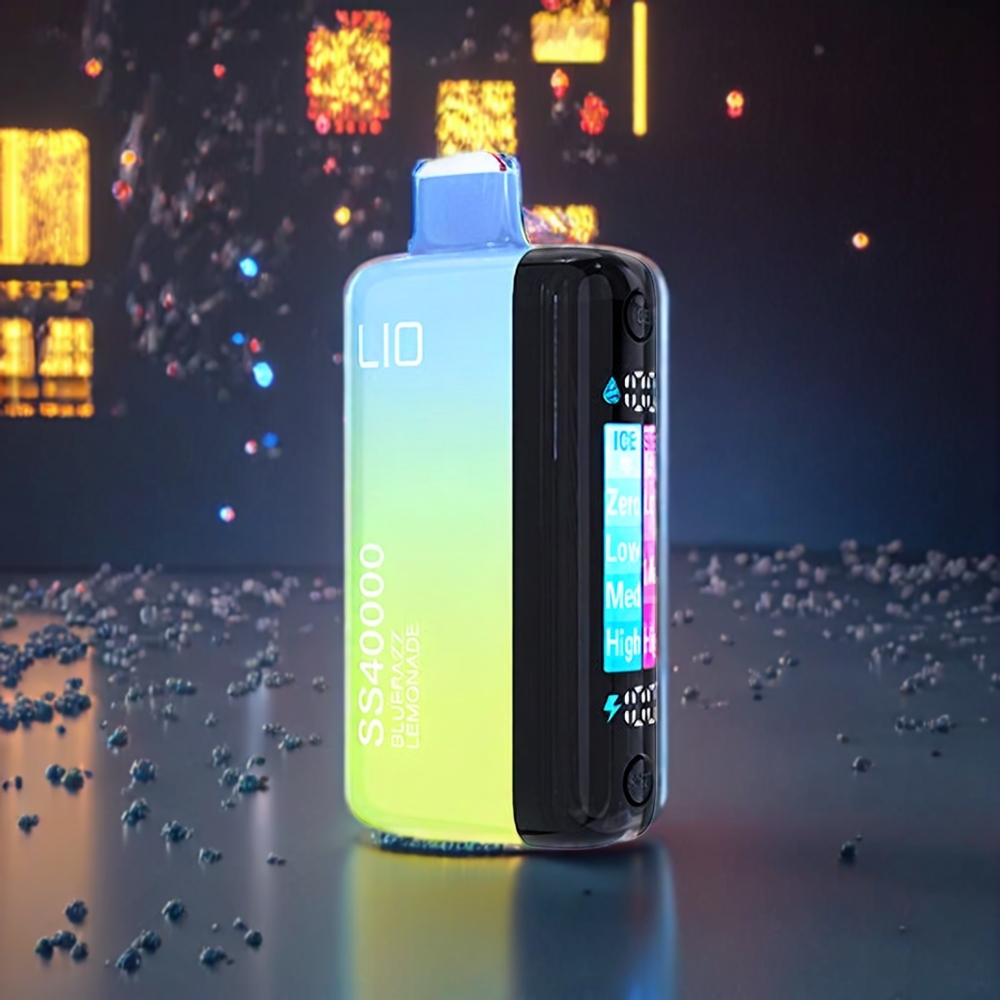 IJOY LIO SS40000 Disposable Vape - 22ML E-Liquid, 40000 Puffs, Adjustable Airflow, Type-C Charging (Bluerazz Lemonade) - Australia Wholesale