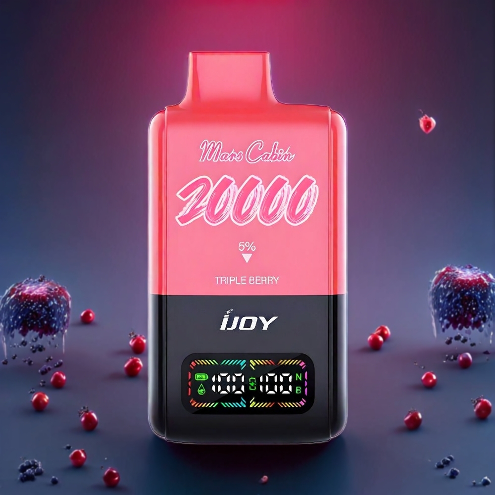 IJOY Mars Cabin 20000 Puffs Disposable Vape - 20ML 50mg, 0.5 Ohm Dual Mesh, Australia Wholesale (Triple Berry)