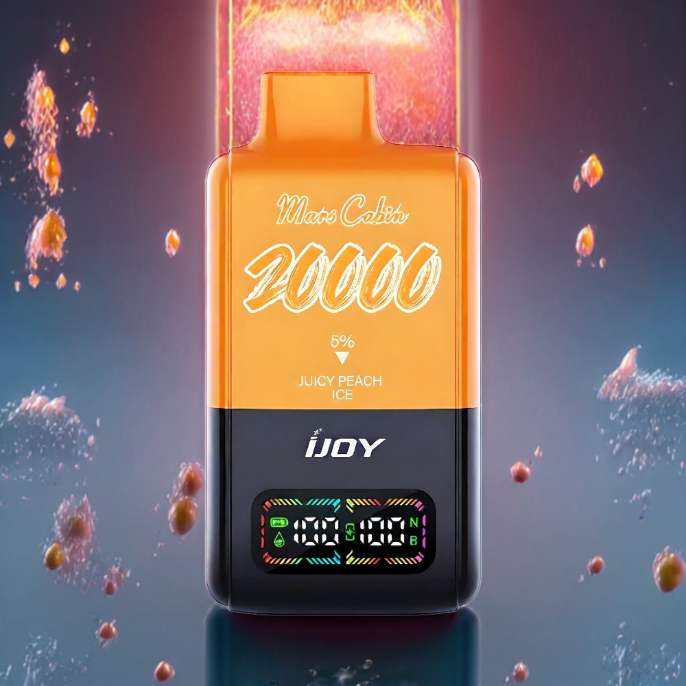 IJOY Mars Cabin 20000 Puffs Disposable Vape – Juicy Peach Ice | 20ML E-Liquid, 50mg Nicotine, Type-C Charging | Australia Wholesale
