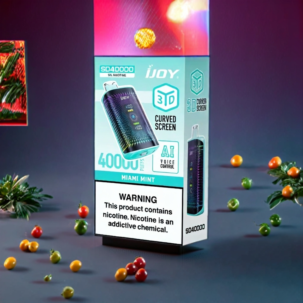 Australia Wholesale IJOY SD 40000 Puffs Disposable Vape – 20ML 5% Nicotine, Adjustable Power & Airflow, Type-C Charging, Miami Mint