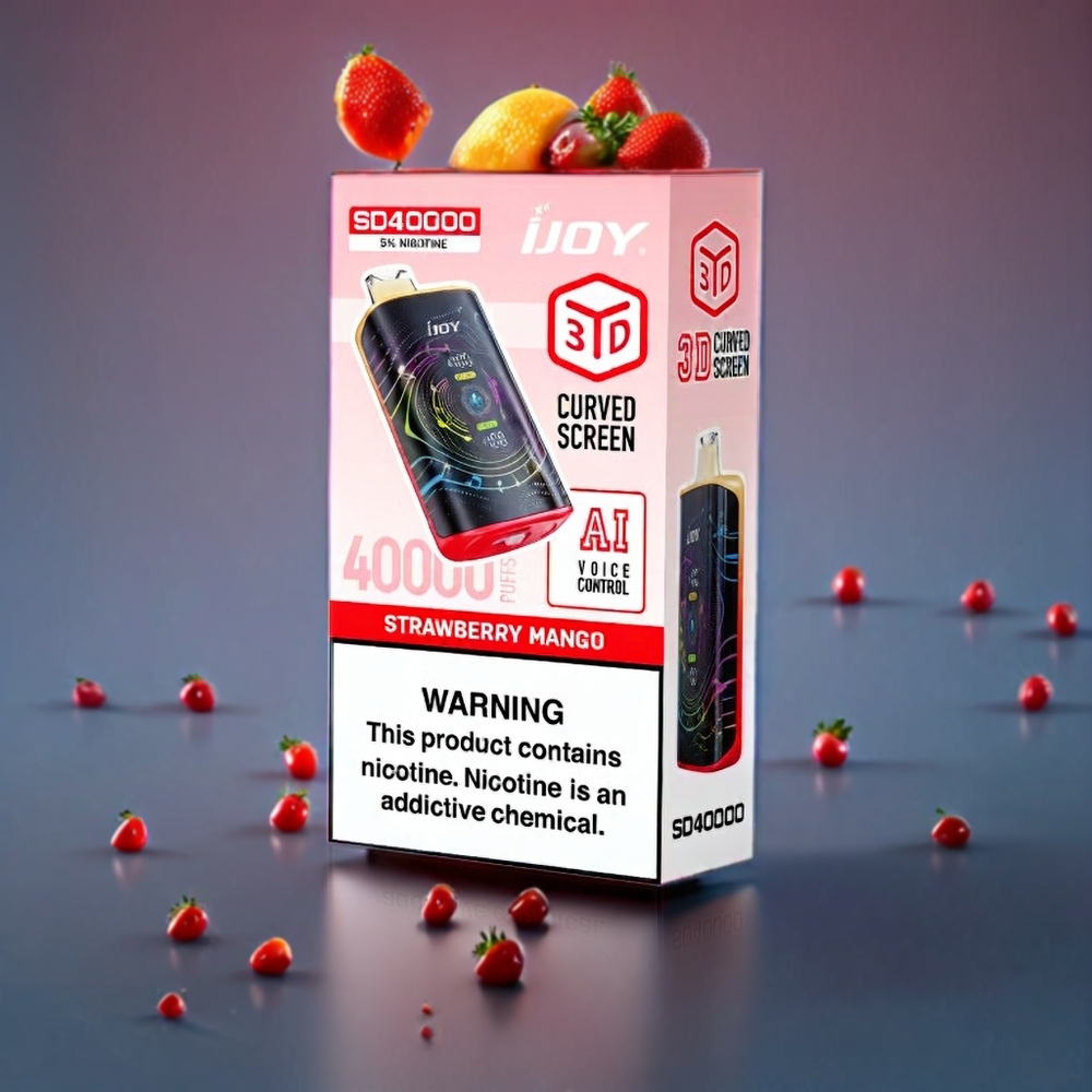IJOY SD 40000 Puffs Disposable Vape - 20ML E-Liquid, Adjustable Airflow & Power, Type-C Charging | Australia Wholesale (Strawberry Mango)