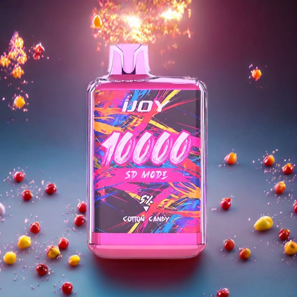 IJOY SD10000 Disposable Vape - 10000 Puffs, 20mL, 5% Nicotine (Cotton Candy) | Australia Wholesale