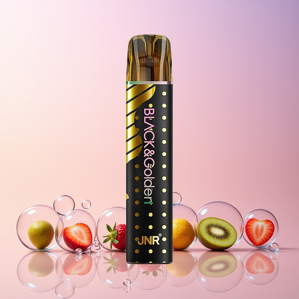 JNR Black&Golden 800 Puffs Disposable Vape (2% Nicotine, 550mAh) – Australia Wholesale – Strawberry Kiwi