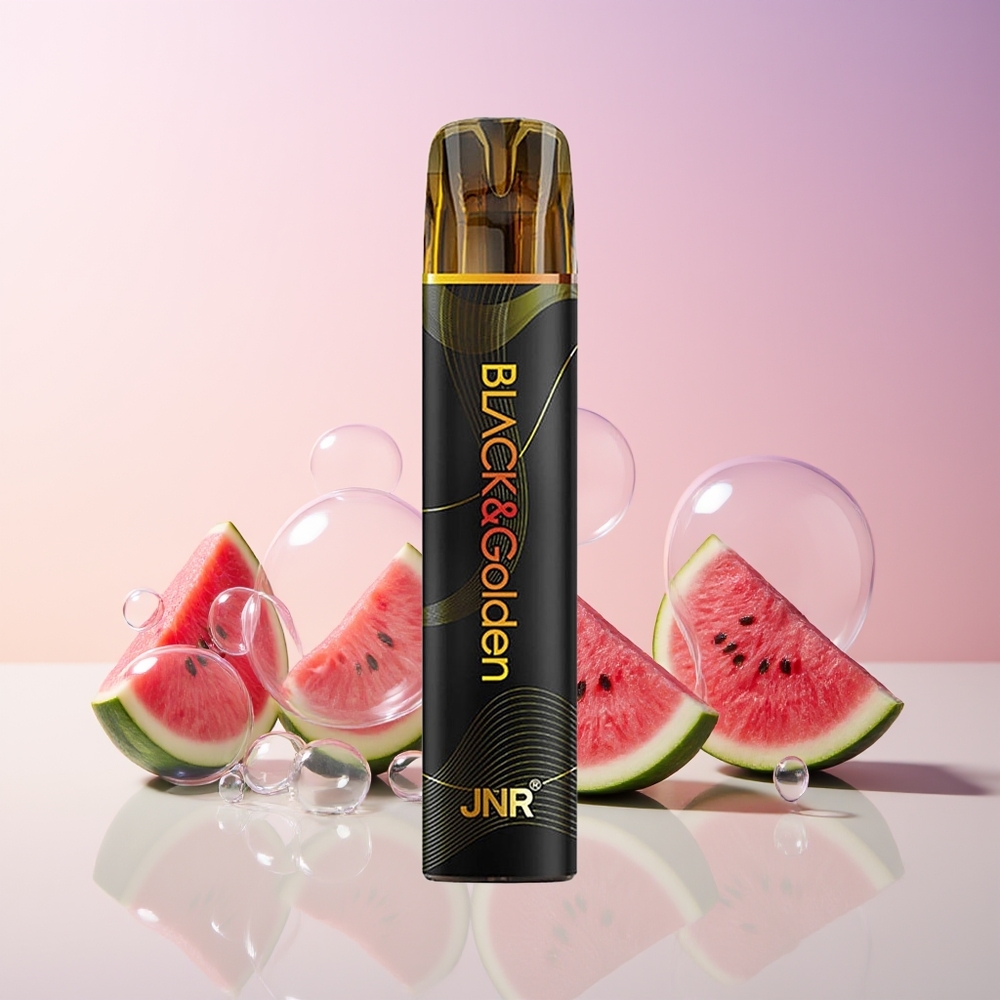 JNR Black&Golden 800 Puffs Disposable Vape – 2% Nicotine, 550mAh Battery, TPD Certified | Australia Wholesale (Watermelon Bubble Gum)