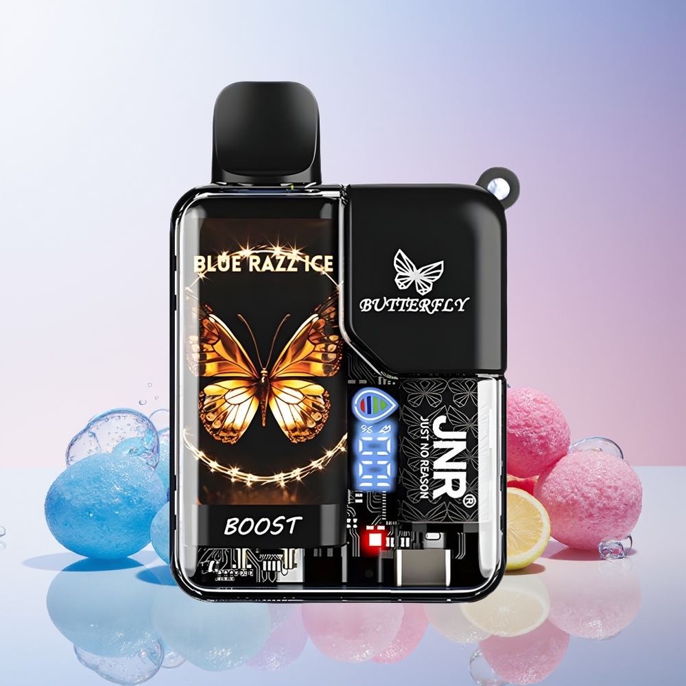JNR Butterfly 8500 Puffs Disposable Vape – 15mL e-Liquid, 1200mAh Battery, Mesh Coil (Australia Wholesale) Blue Razz Ice