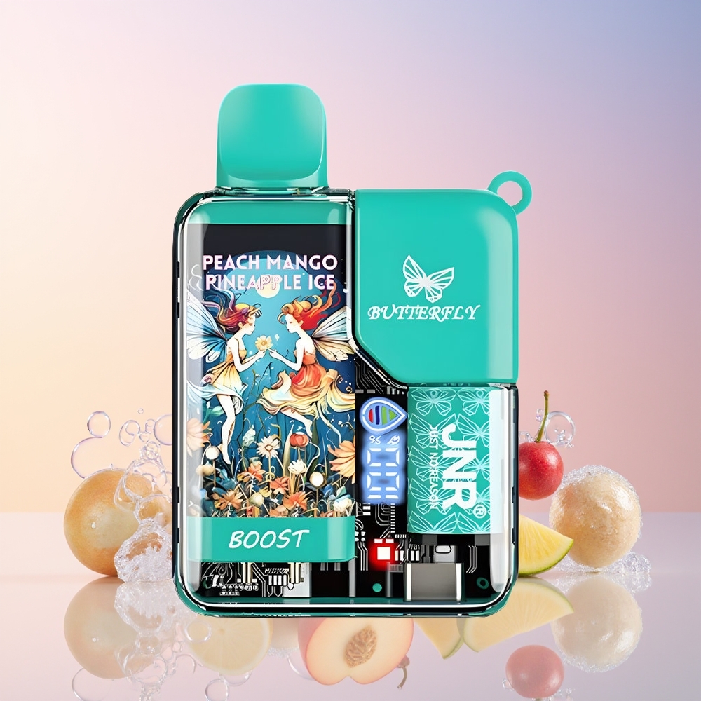 JNR Butterfly 8500 Puffs Disposable Vape – 15ml e-Liquid, 1200mAh Battery, Mesh Coil (Australia Wholesale) Peach Mango Pineapple Ice