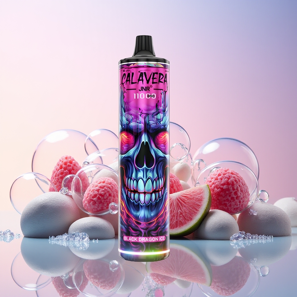 JNR Calavera 11000 Puffs Disposable Vape – 21mL E-Liquid, 850mAh Battery, Type-C Charging, Australia Wholesale (Black Dragon Ice, 0%/2%/5% Nicotine)