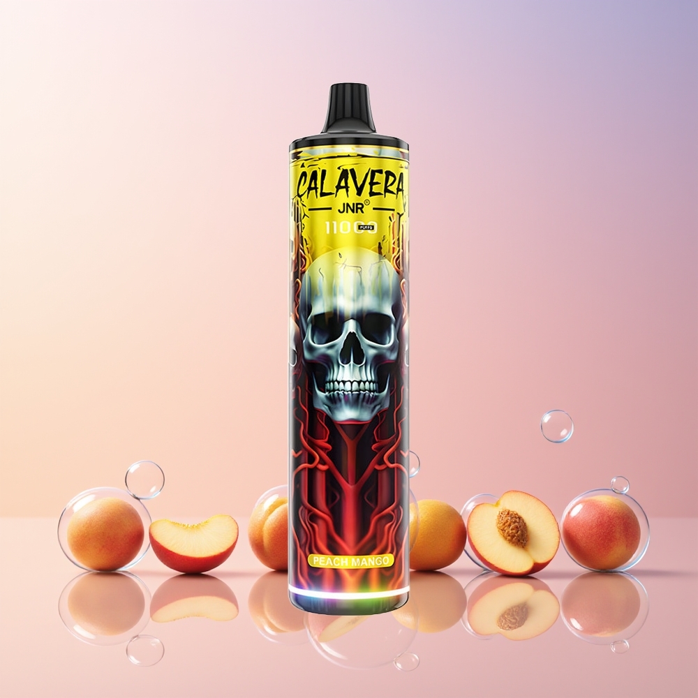 JNR Calavera 11000 Puffs Disposable Vape – 850mAh Battery, 21mL E-Liquid, Mesh Coil (Peach Mango) | Australia Wholesale
