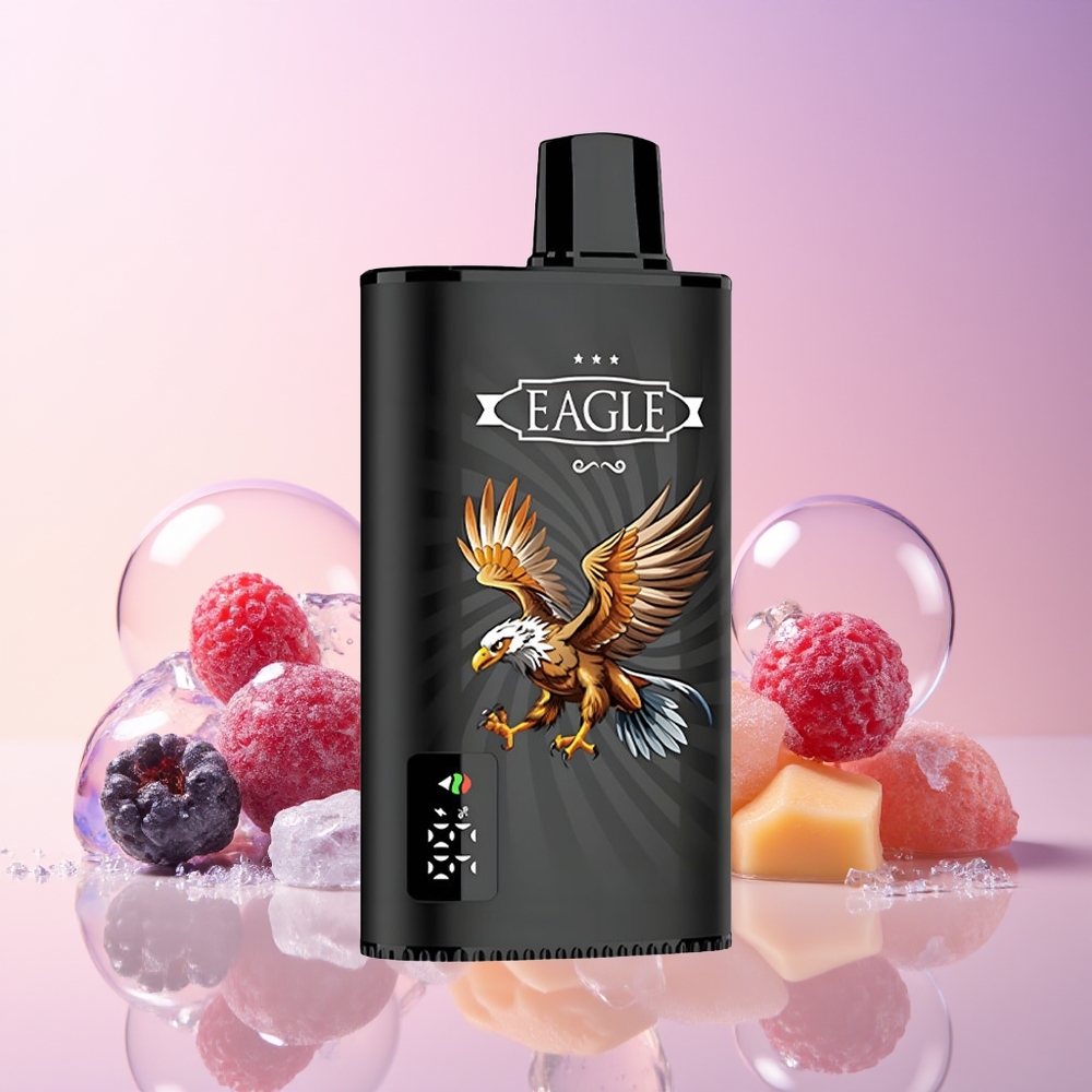 JNR EAGLE Smart 23000 Puffs Australia Wholesale – Digital Screen, 25mL, Type-C, Blackcurrant Mango Ice