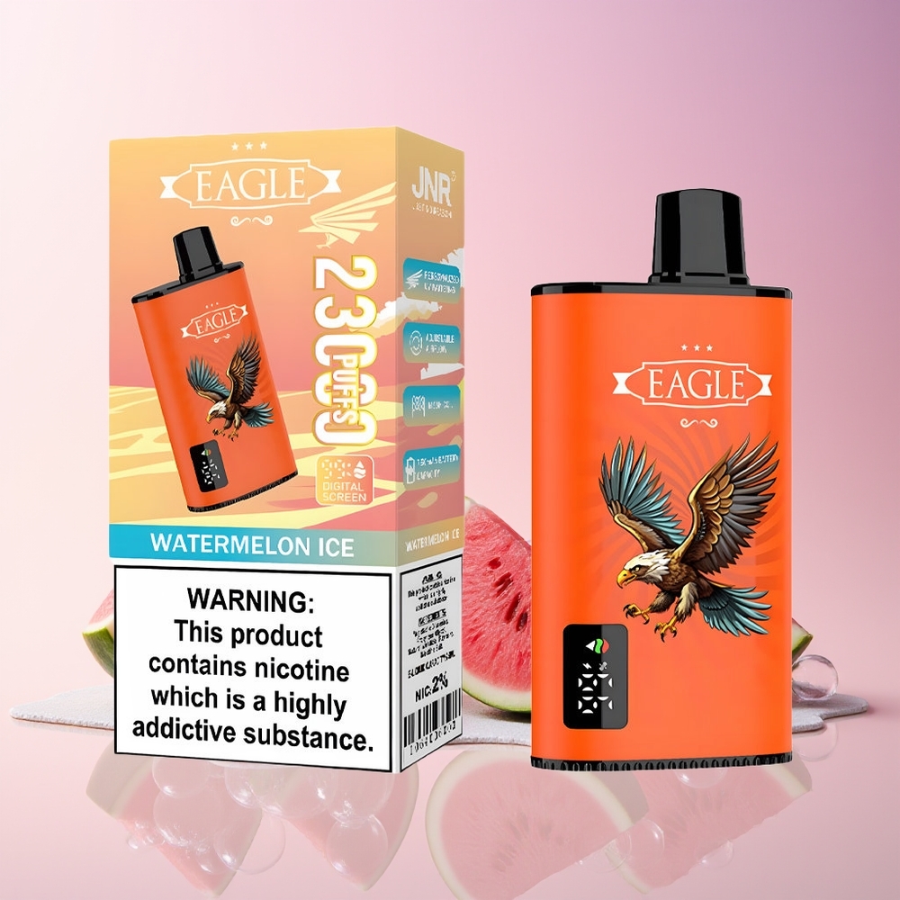 JNR EAGLE Smart 23000 Puffs Disposable Vape – Digital Screen, 25mL, Type-C, Australia Wholesale (Watermelon Ice)