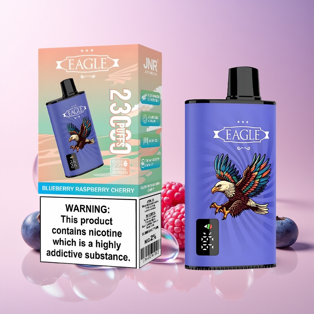 JNR EAGLE Smart 23000 Puffs Disposable Vape – Digital Screen, Adjustable Airflow, Type-C Charging | Australia Wholesale (Blueberry Raspberry Cherry)