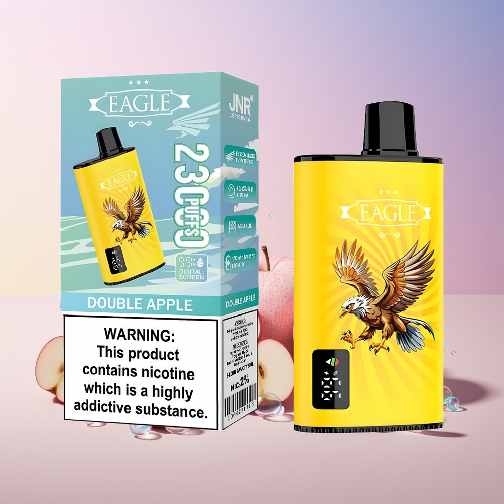 JNR EAGLE Smart 23000 Puffs Disposable Vape – Digital Screen, Mesh Coil, Type-C Charging – Australia Wholesale (Double Apple)