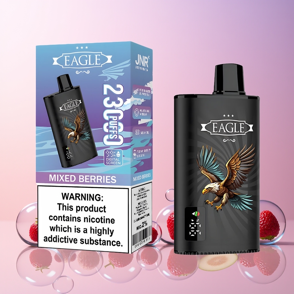 JNR EAGLE Smart 23000 Puffs Disposable Vape with Digital Screen & Adjustable Airflow – Australia Wholesale (Mixed Berries)