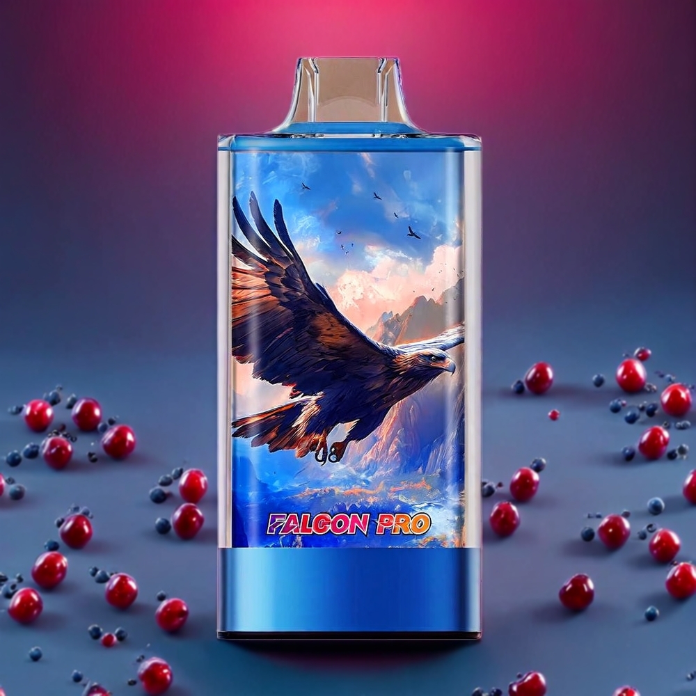 Australia Wholesale JNR Falcon Pro 28000 – 30mL E-Liquid, Smart Screen, Dual Mesh Coil, Type-C (Blueberry Raspberry Cherry)