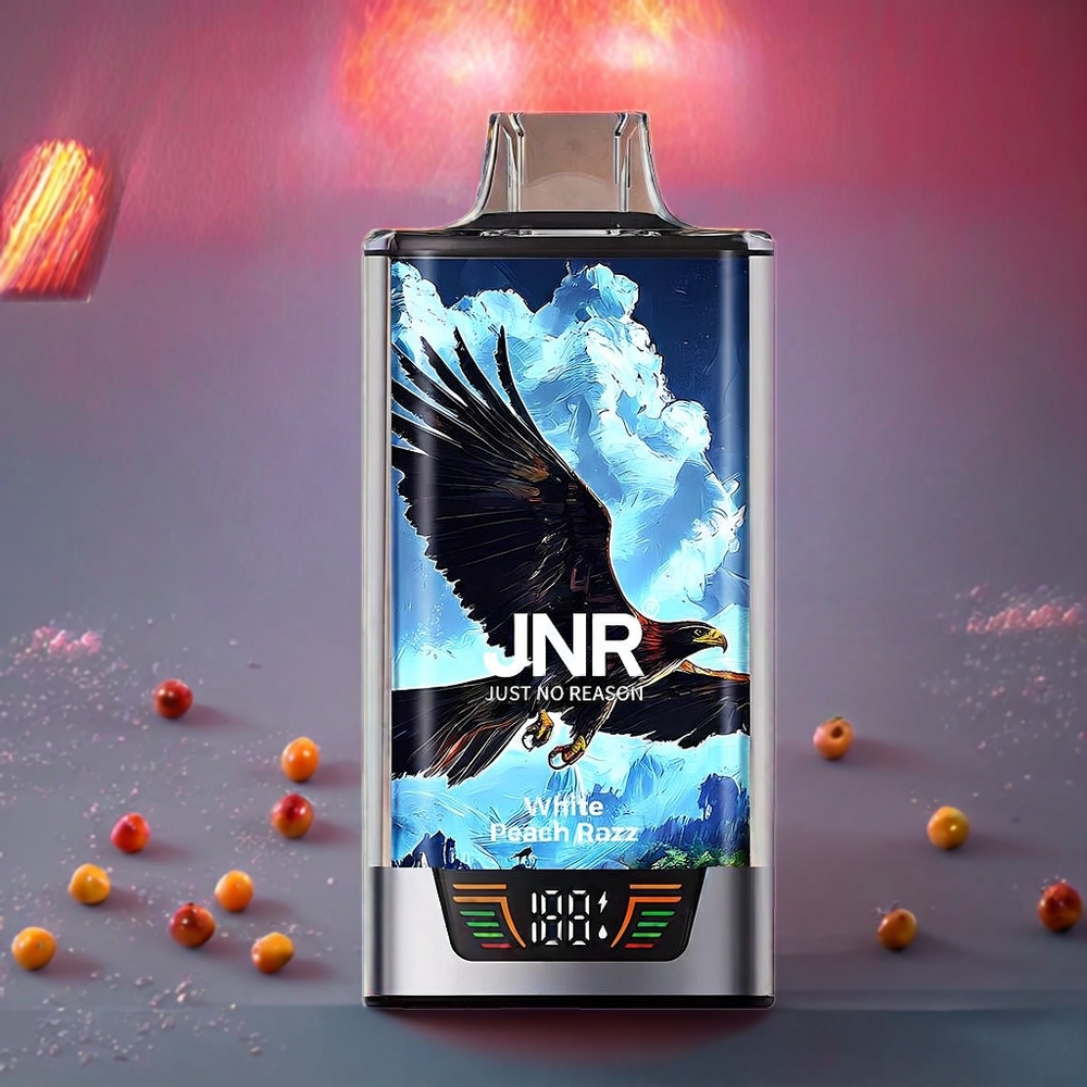 JNR Falcon Pro 28000 Puffs – 30ml E-liquid, Dual Mesh Coil, Type-C Charging (White Peach Razz) | Australia Wholesale