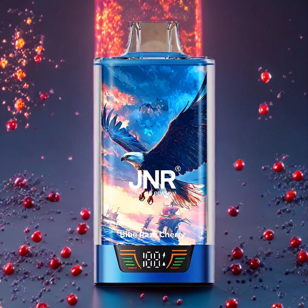 JNR Falcon Pro 28000 Puffs Australia Wholesale – 30mL E-liquid, Dual Mesh Coil, Smart Screen, Type-C Charging (Blue Razz Cherry)
