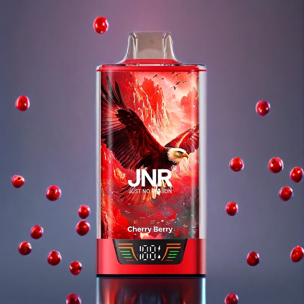 JNR Falcon Pro 28000 Puffs Australia Wholesale – 30ml E-liquid, Smart Screen, Dual Mesh Coil, Type-C Charging (Cherry Berry)