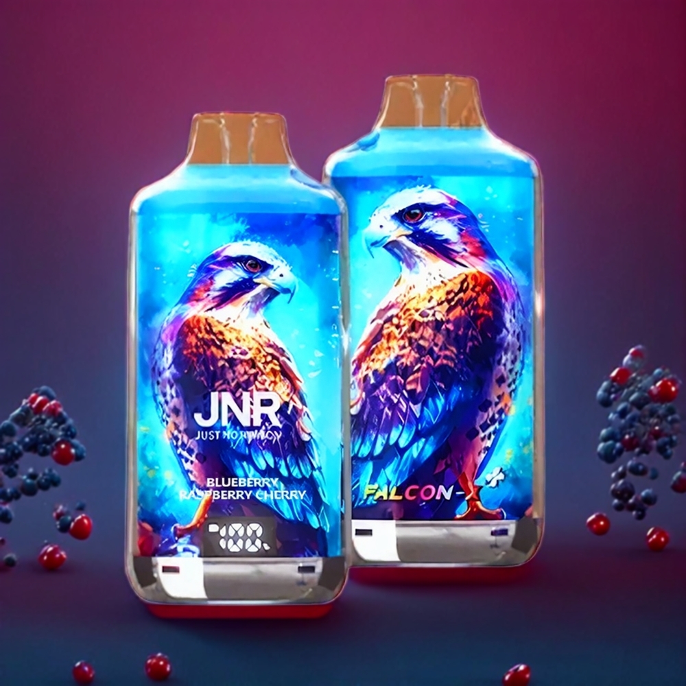 JNR Falcon X⁺ 28000 Puffs - Refillable | 950mAh Battery | Dual Mesh Coil | Australia Wholesale (Blueberry Raspberry Cherry)
