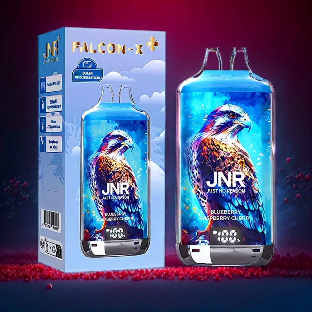 JNR Falcon X⁺ 28000 Puffs - Refillable | 950mAh Battery | Dual Mesh Coil | Australia Wholesale (Blueberry Raspberry Cherry)