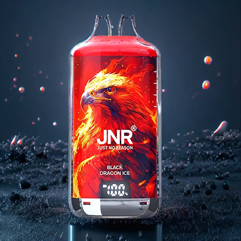 JNR Falcon X⁺ 28000 Puffs Refillable Vape - 950mAh Battery, Dual Mesh Coil, Australia Wholesale (Black Dragon Ice)