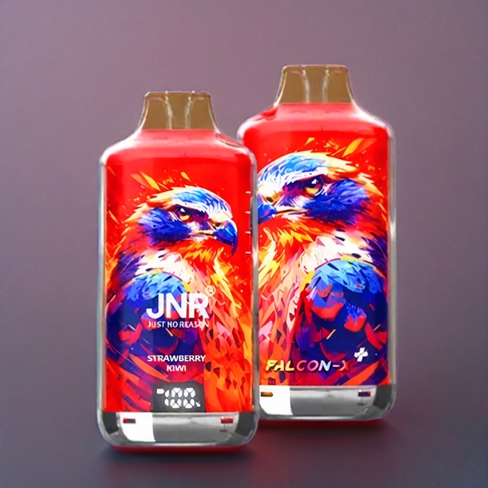 JNR Falcon X⁺ 28000 Puffs Refillable Vape - Visible E-Liquid, 950mAh Battery, Type-C Charging | Australia Wholesale (Strawberry Kiwi)