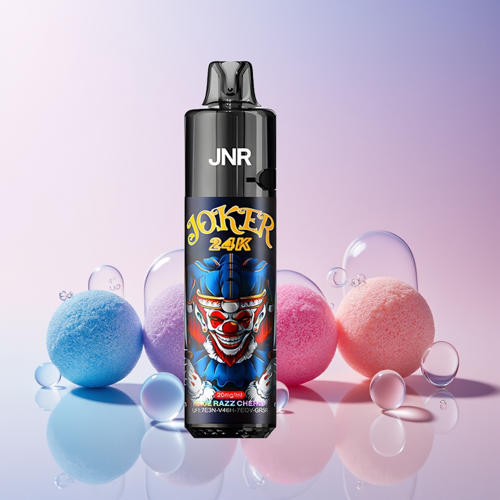 Australia Wholesale JNR Joker 24K Puffs Disposable Vape – 24000 Puffs, 2% Nicotine, Blue Razz Cherry Flavor, 800mAh Battery, Type-C Charging
