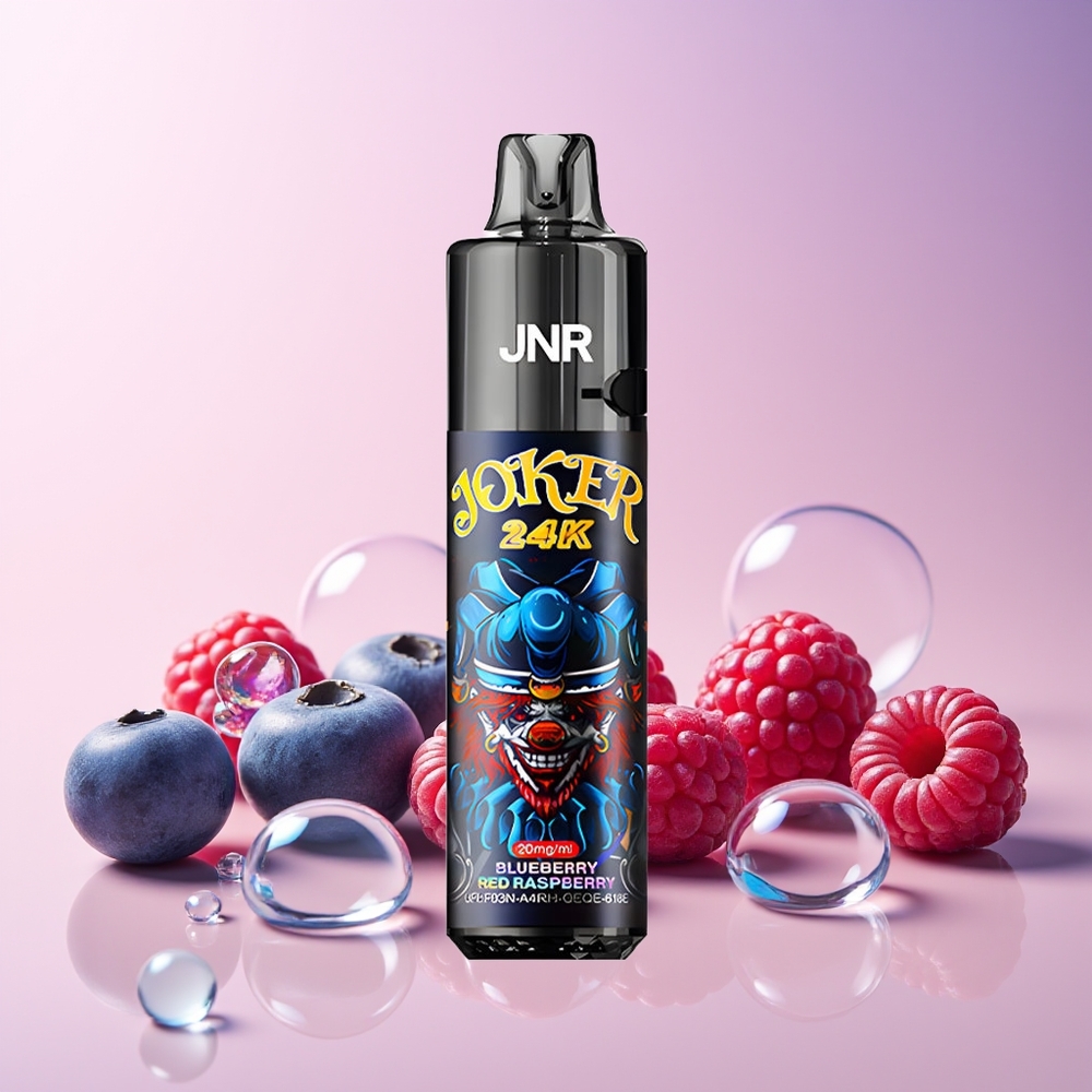 Australia Wholesale JNR Joker 24K Puffs Disposable Vape – 24000 Puffs, 2% Nicotine, Refillable Pod & Type-C Charging (Blueberry Red Raspberry)