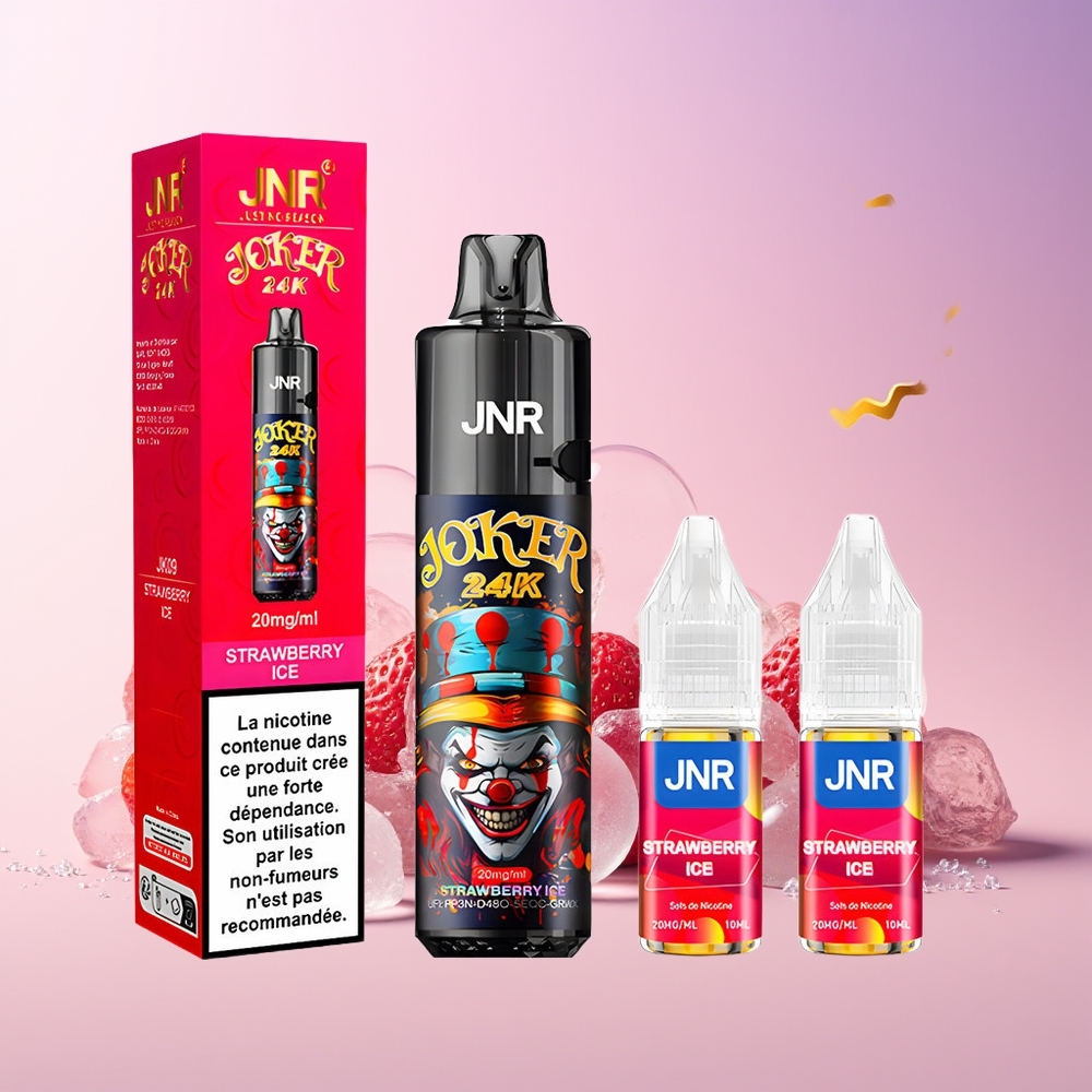 Australia Wholesale – JNR Joker 24K Strawberry Ice Disposable Vape | 24000 Puffs, 2% Nicotine, 800mAh Type-C