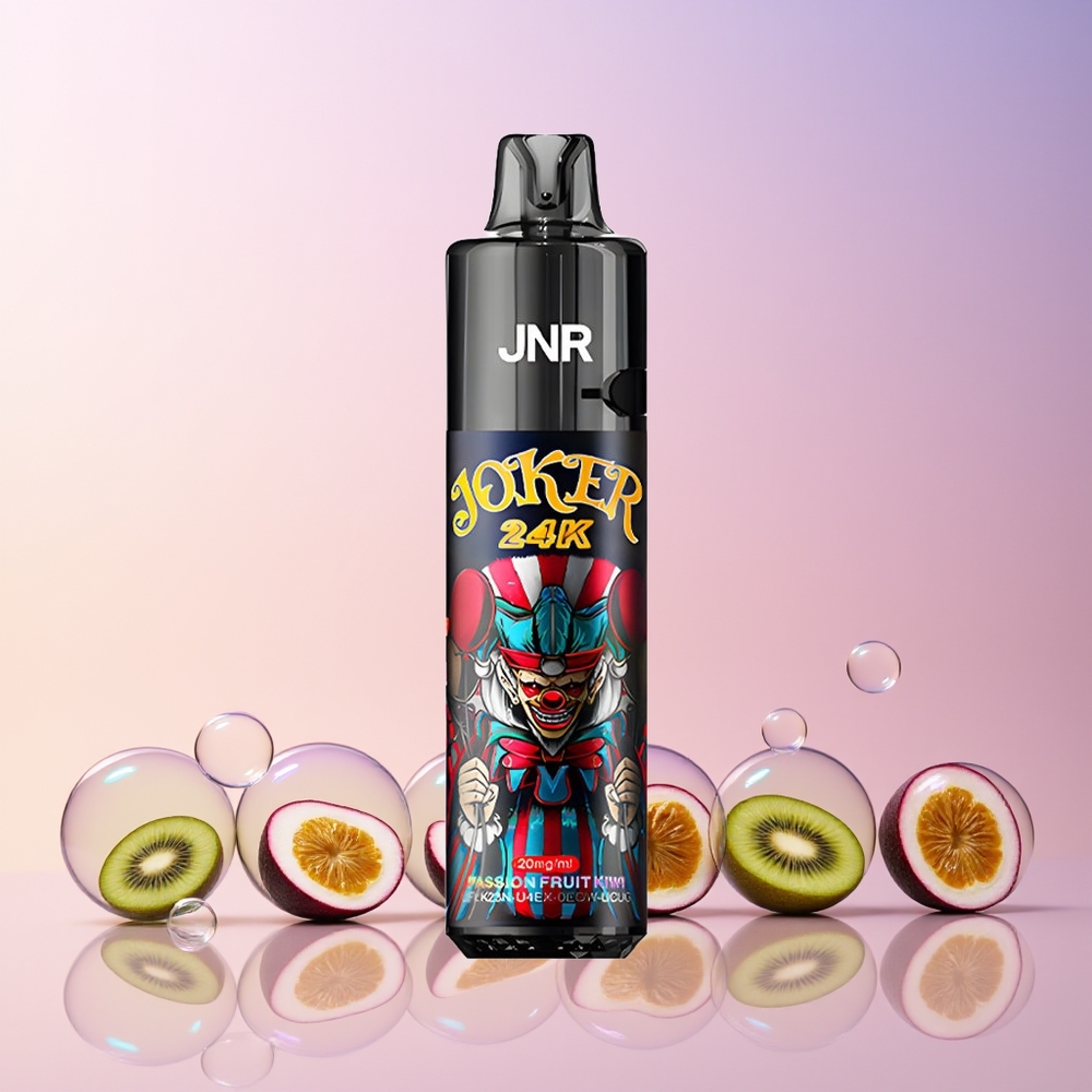 JNR Joker 24K Puffs Disposable Vape – 2+10mL Refillable, 800mAh Battery, Type-C Charging, Australia Wholesale (Passion Fruit Kiwi, 2% Nicotine)