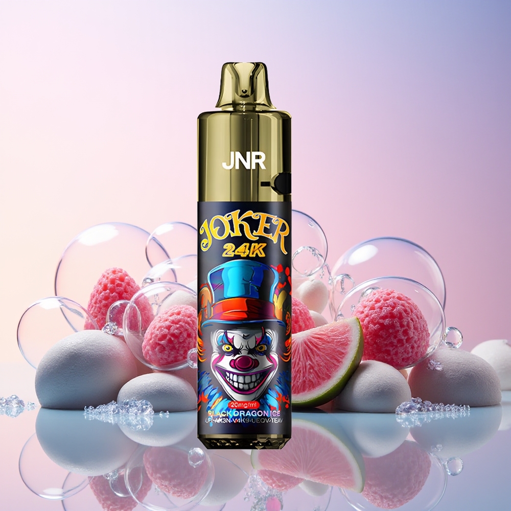 JNR Joker 24K Puffs Disposable Vape – 800mAh Battery, 2+10mL Refillable Pod, Type-C Charging – Australia Wholesale (Black Dragon Ice)