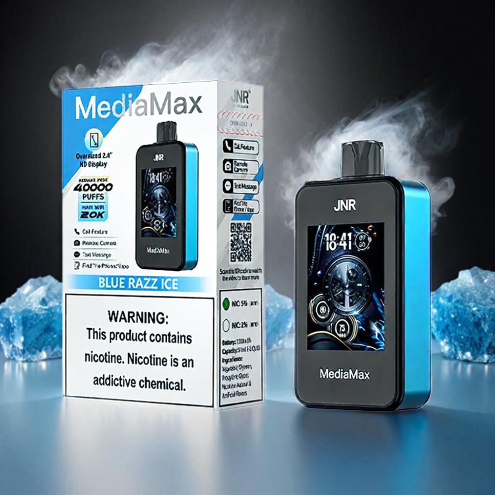 JNR MediaMax 40000 Puffs Vape - Blue Razz Ice