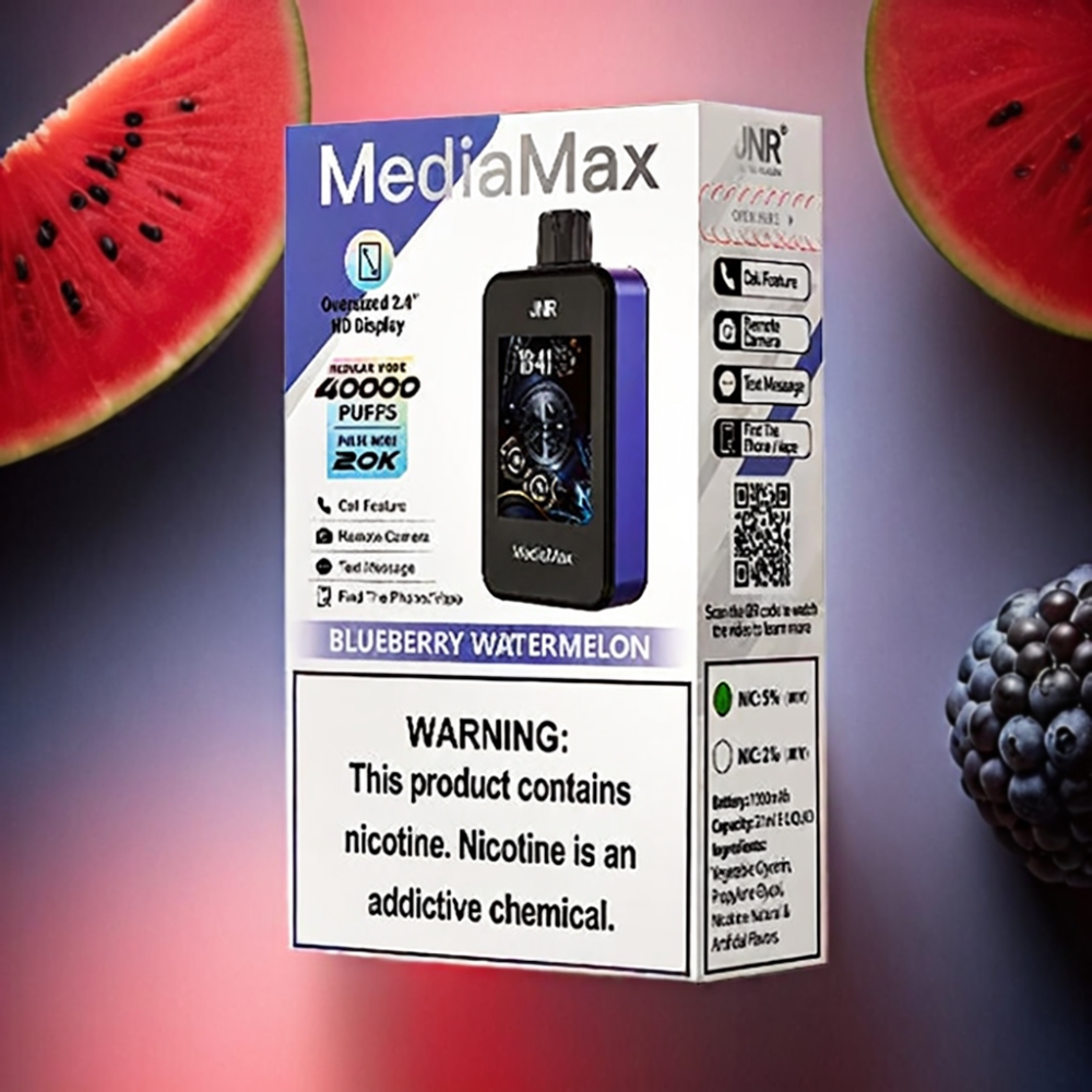 JNR MediaMax 40000 Puffs Vape (Blueberry Watermelon)
JNR MediaMax 40000 Puffs - Australia Wholesale