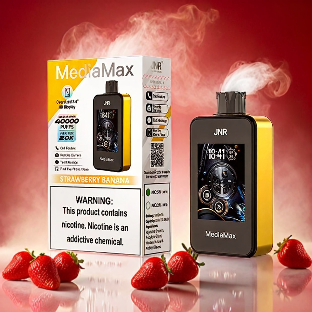 JNR MediaMax 40000 Puffs Vape - Strawberry Banana
JNR MediaMax 40000 Puffs Vape - Australia Wholesale