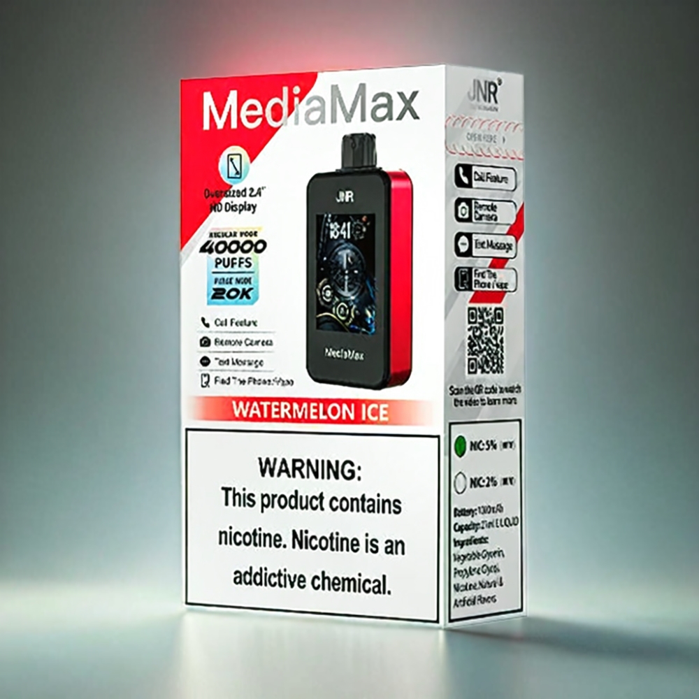 JNR MediaMax 40000 Puffs Vape Watermelon Ice
JNR MediaMax 40000 Puffs - Australia Wholesale